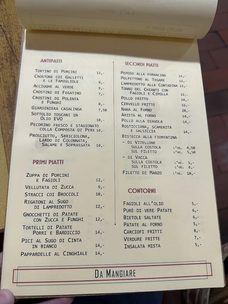 Menü_Baracchina in Percussina_San Casciano in Val di Pesa_Bild_1