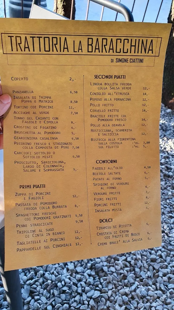 Menü_Baracchina in Percussina_San Casciano in Val di Pesa_Bild_4