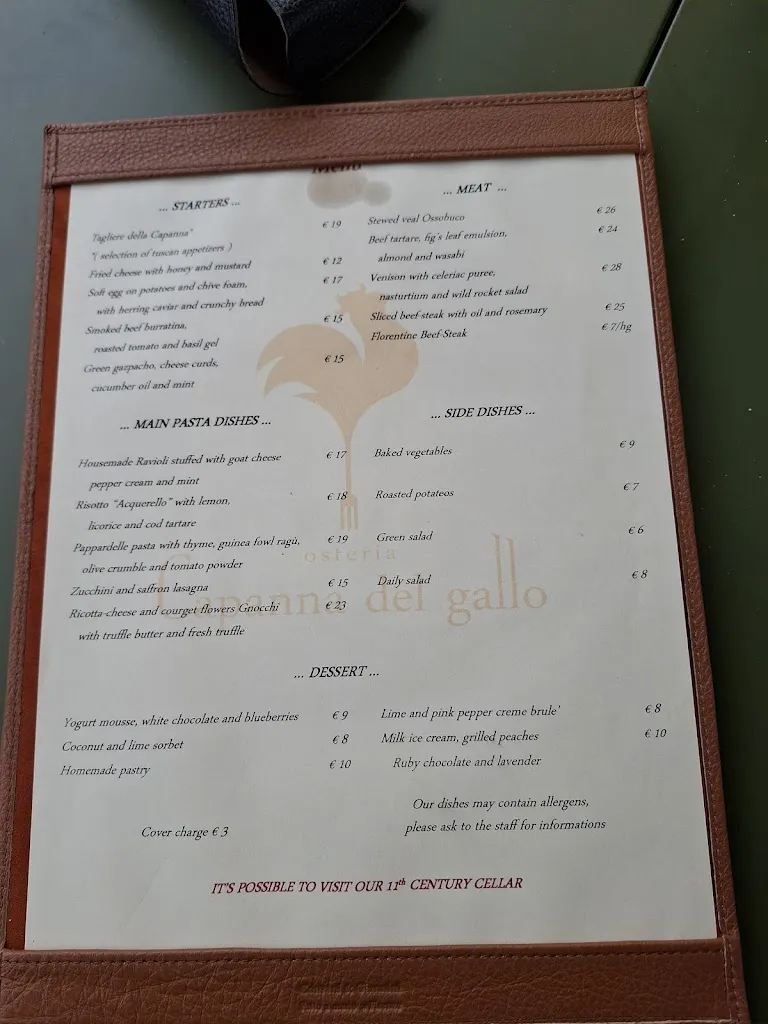 Menu_La Capanna del Gallo_San Casciano in Val di Pesa_image_1