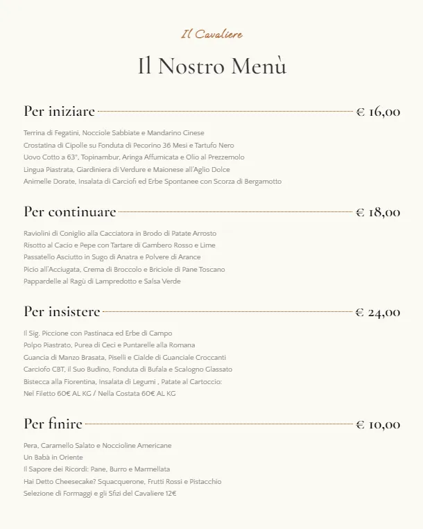 Menu_Il Cavaliere di Castello di Gabbiano_San Casciano in Val di Pesa_image_1