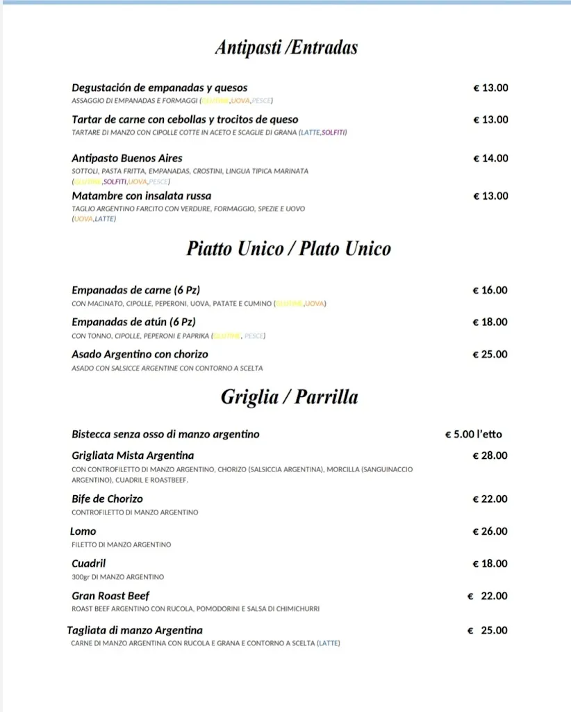 Menu_Buenos Aires Griglieria Argentina_San Miniato Basso_image_1