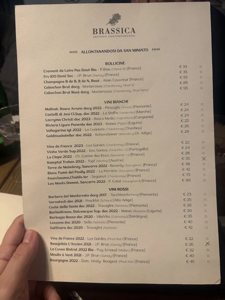 Menu_Brassica osteria contemporanea_San Miniato Basso_image_2