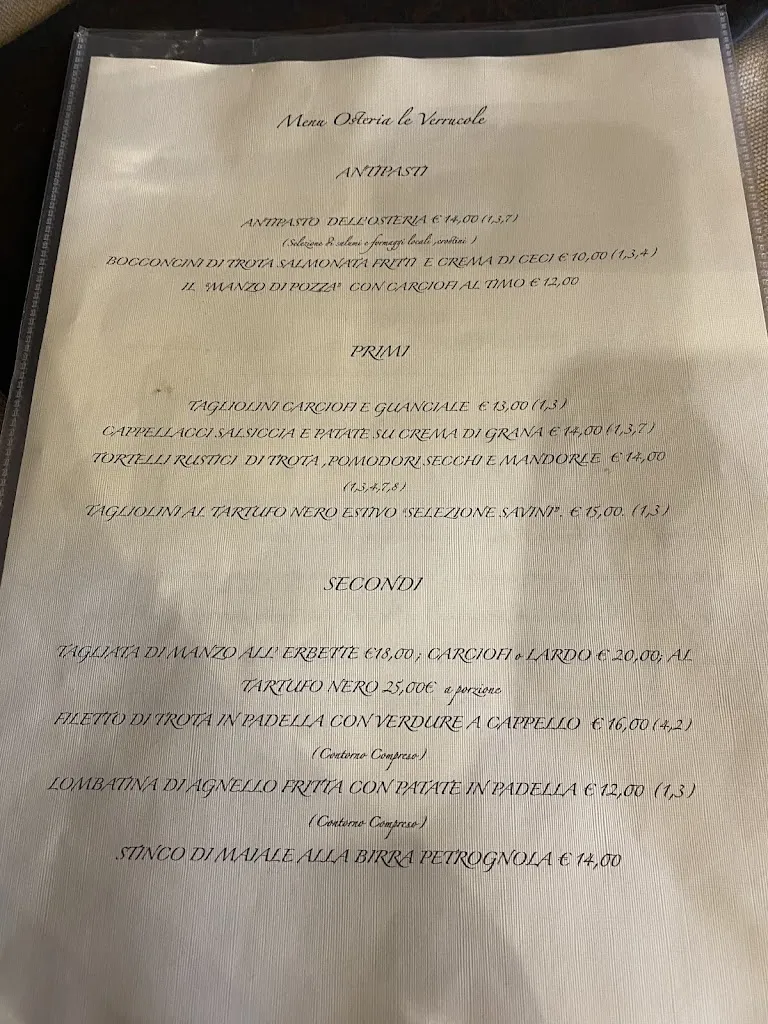 Menu_OSTERIA LE VERRUCOLE_San Romano in Garfagnana_immagine_1