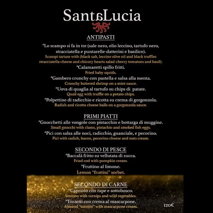 Menu_SANTA LUCIA - Ristorante / Cocktail bar_Santa Lucia_image_3
