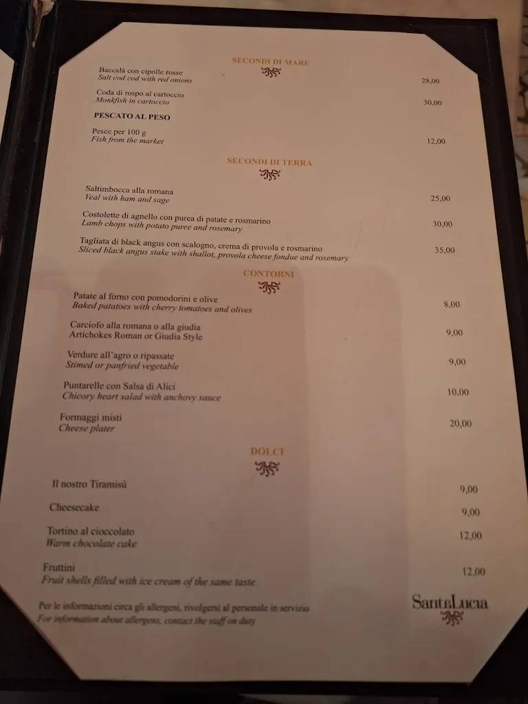 Menu_SANTA LUCIA - Ristorante / Cocktail bar_Santa Lucia_image_4