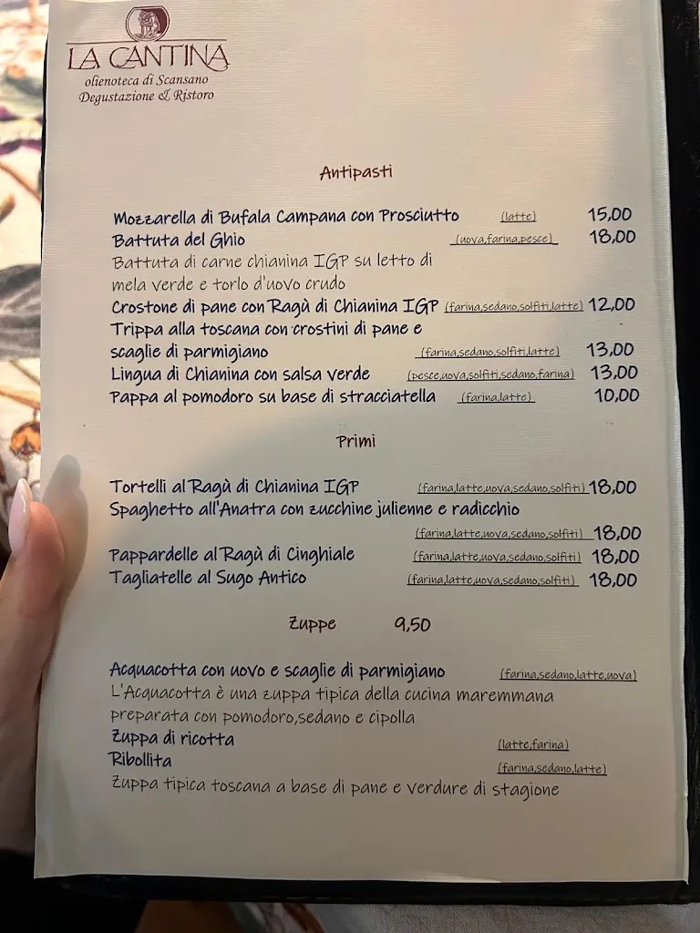 Menu_Ristorante La Cantina di Palazzo Ghio_Scansano_image_1