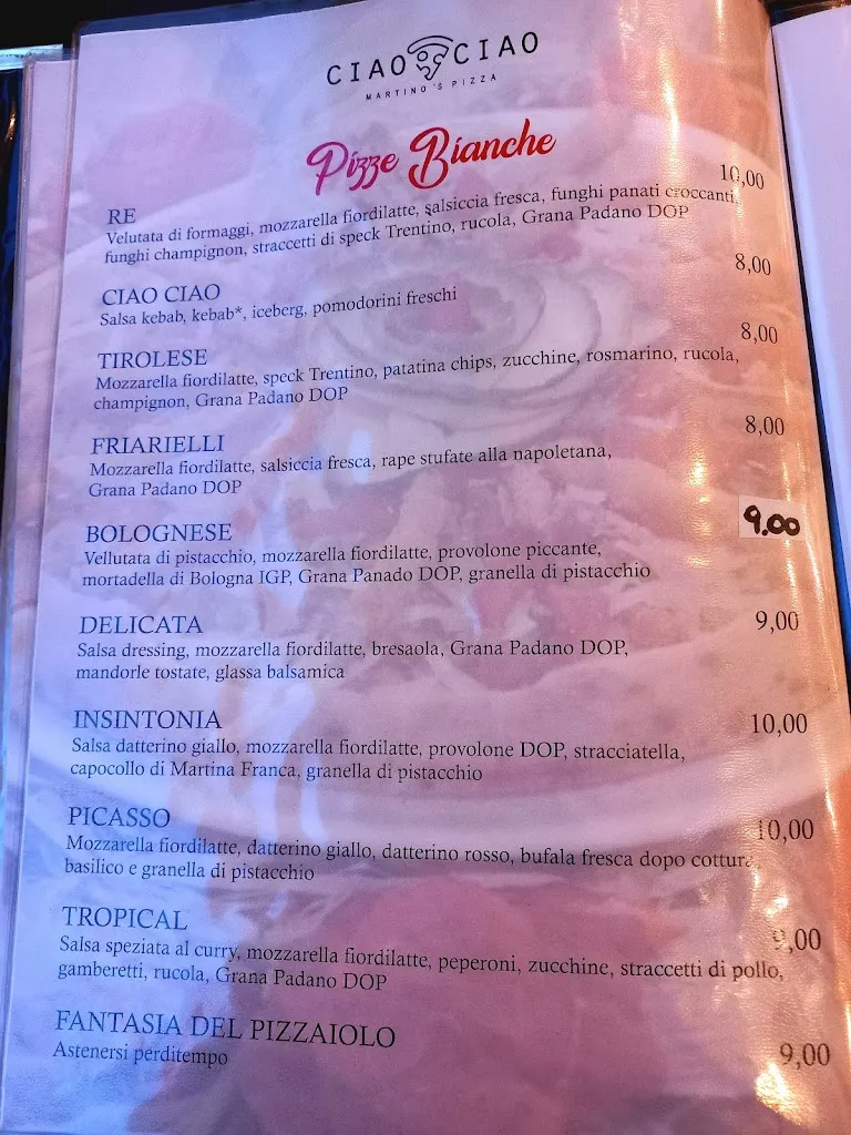 Menu_Ciao Ciao Martino's Pizza_Mesagne_image_1