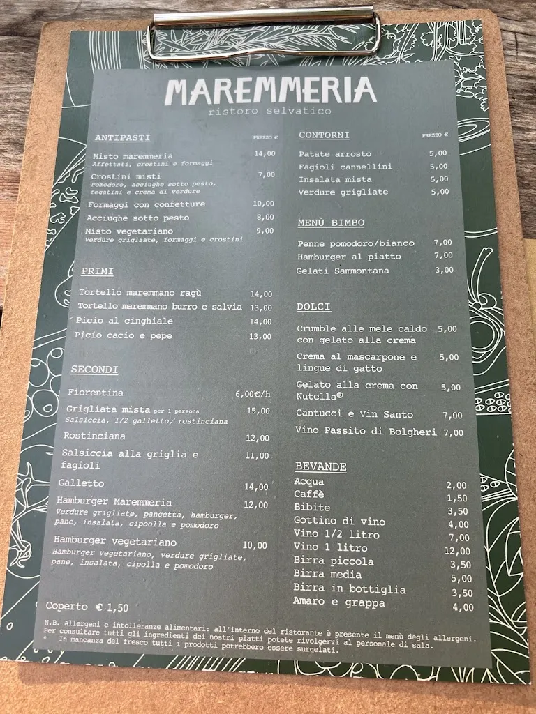 Menu_Maremmeria • ristoro selvatico_Scarlino_image_1