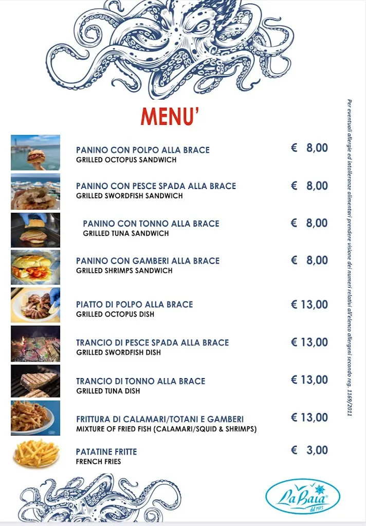 Menu_LA BAIA Braceria di Mare_Mesagne_image_1