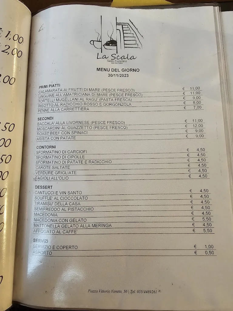 Menu_La Scala Bar Trattoria_Sesto Fiorentino_image_1