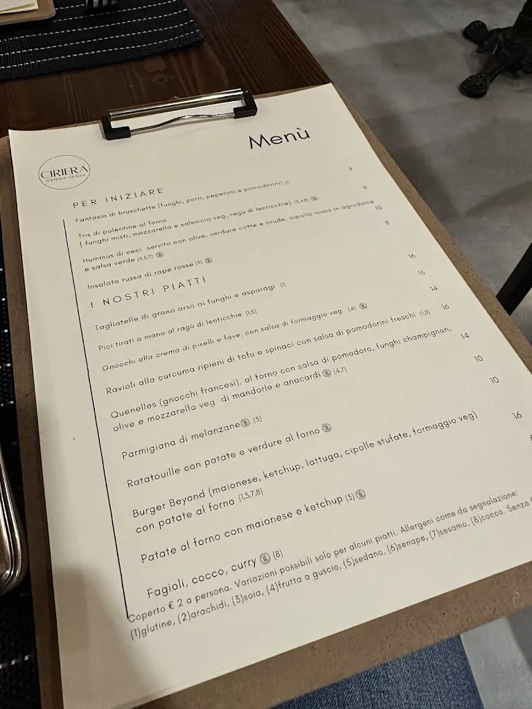Menu_Ciriera Osteria Vegan_Trequanda_immagine_1