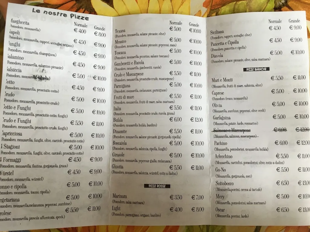 Menu_Pizzeria Girasole Di Biondi Meri_Uzzano_image_1