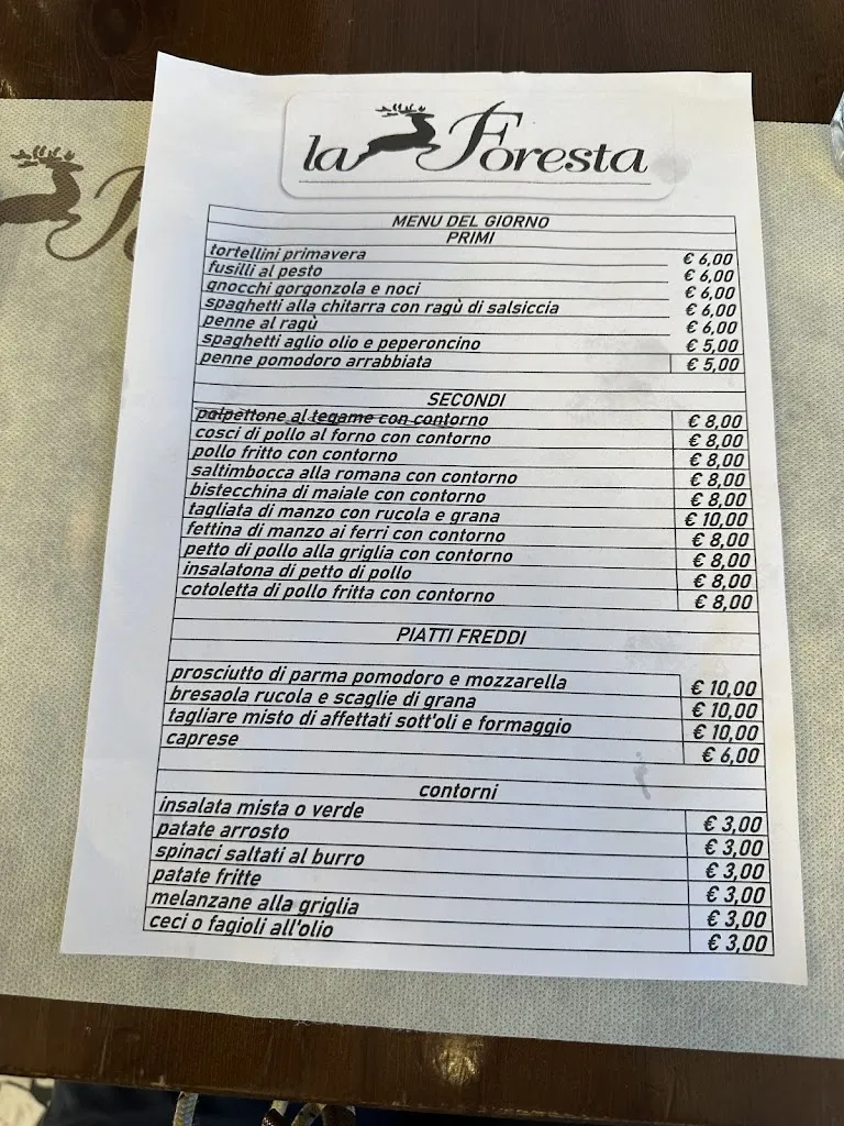 Menu_Old Bar Cafeteria La Foresta_Vaiano_immagine_1