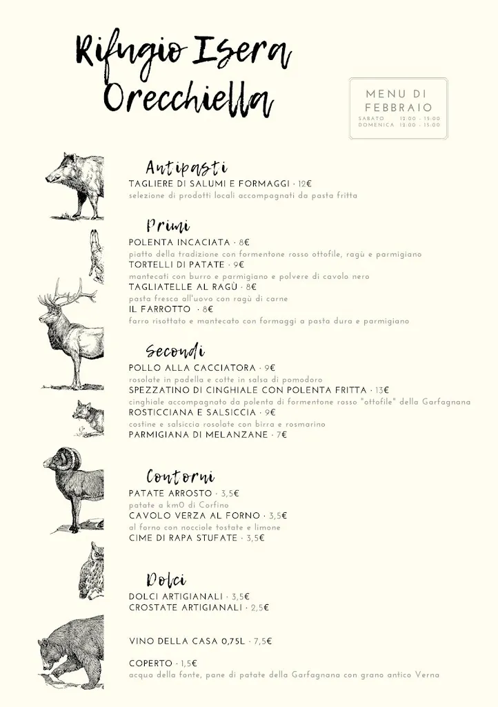 Menu_Rifugio Isera Orecchiella_Villa Collemandina_image_1