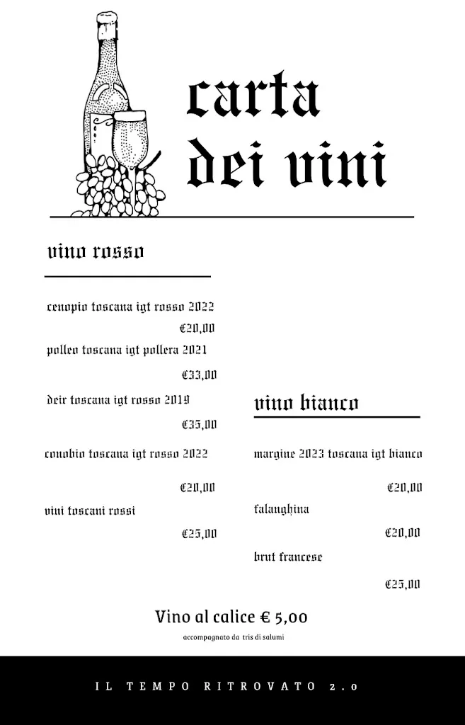 Menu_Taverna Il Tempo Ritrovato 2.0_Villafranca in Lunigiana_immagine_1