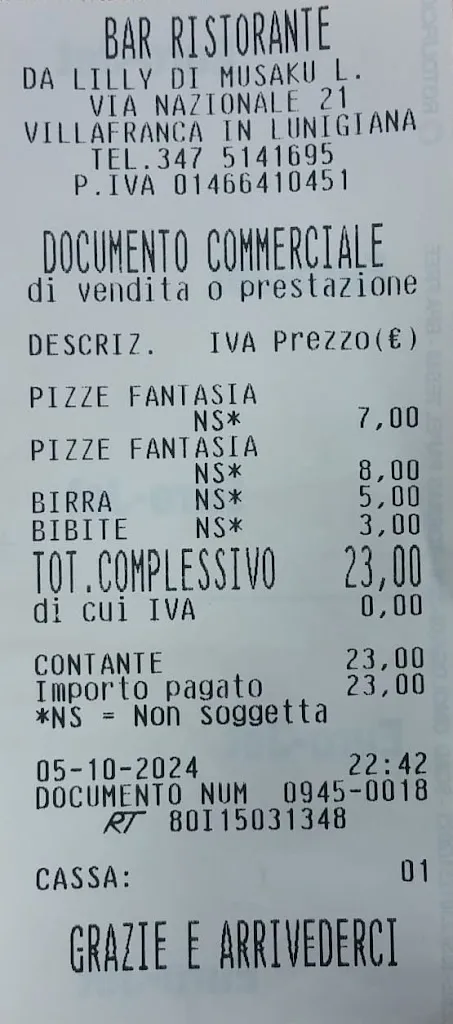 VR 64_Ristorante pizzeria da Lilly_Villafranca in Lunigiana_review