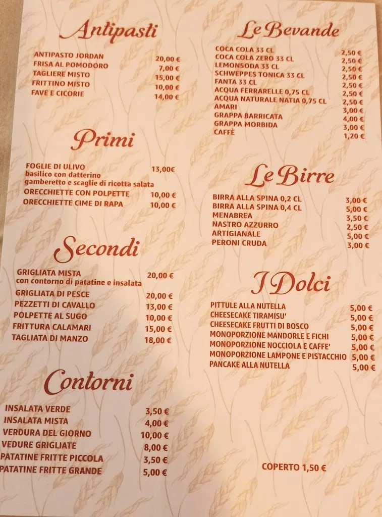 Menu_Jordan Trattoria Pizzeria_Morciano di Leuca_immagine_2