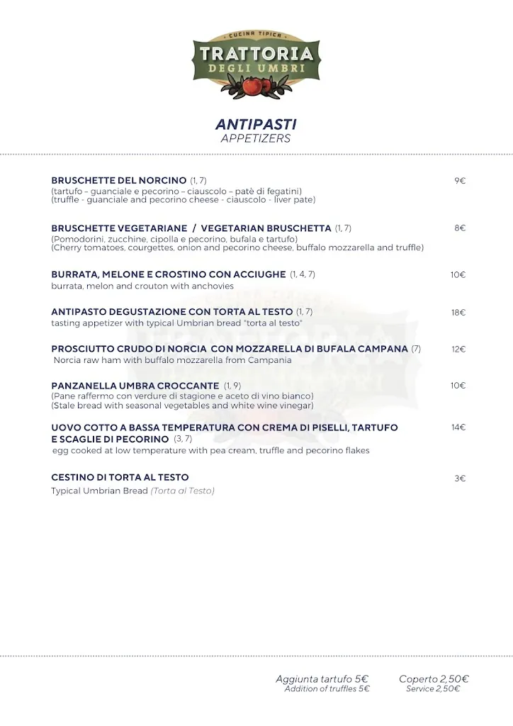 Menu_Trattoria Degli Umbri_Assisi_image_2