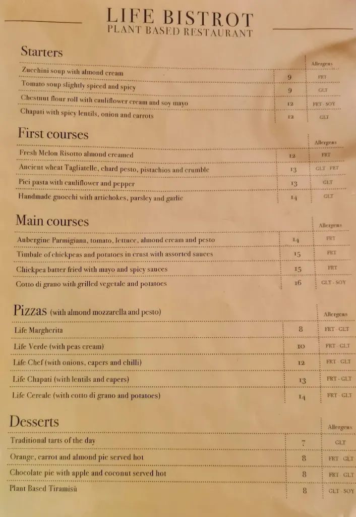 Menu_Life Bistrot - Plant Based Restaurant in Tuscany_Volterra_image_2