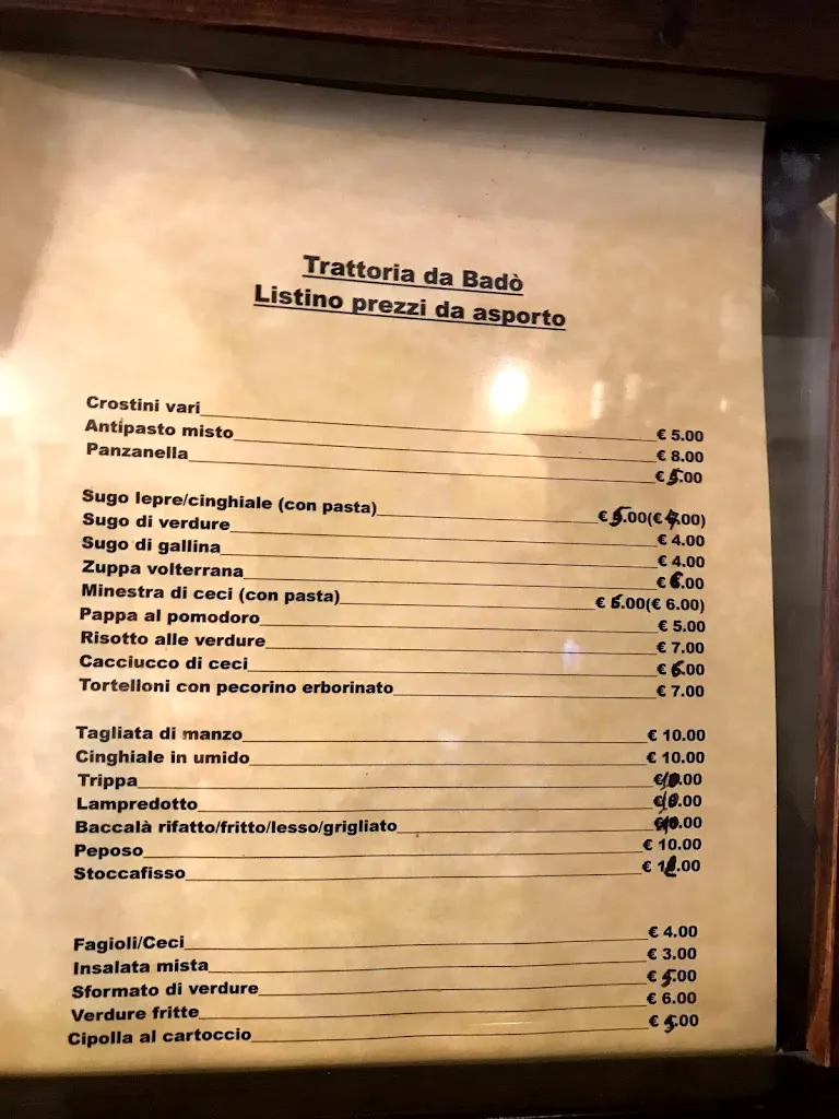Menu_Bar Trattoria Da Badò_Volterra_image_3