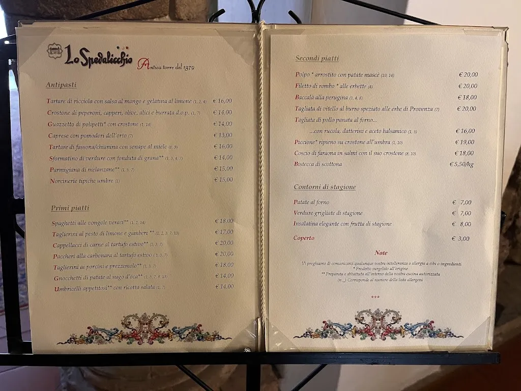 Menu_Ristorante @ Lo Spedalicchio_Bastia umbra_image_1