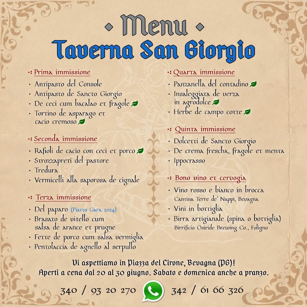 Menu_Taverna della Gaita San Giorgio_Bevagna_image_1