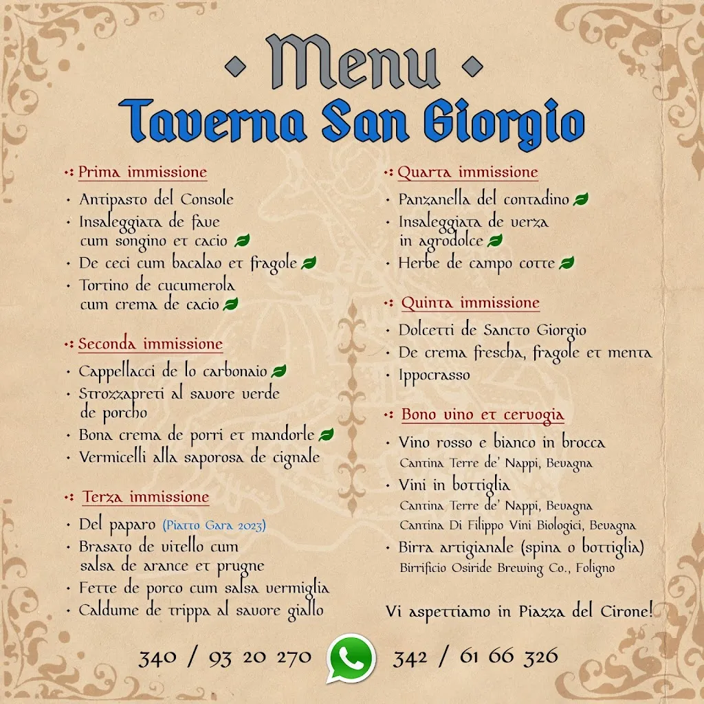 Menu_Taverna della Gaita San Giorgio_Bevagna_image_2