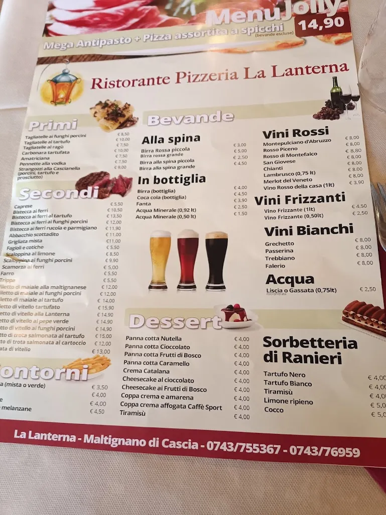 Menu_La Lanterna Restaurant Pizzeria_Cascia_image_2