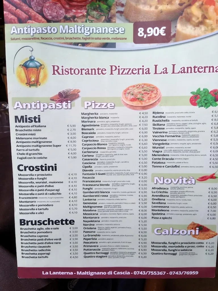 Menu_La Lanterna Restaurant Pizzeria_Cascia_image_3