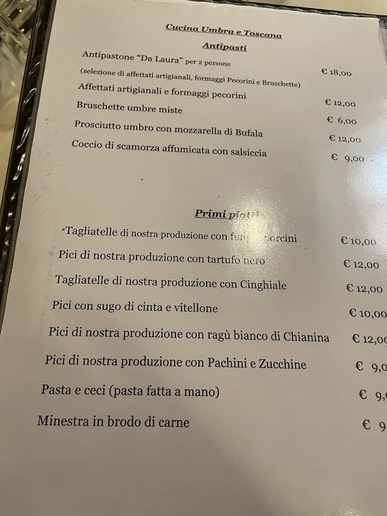 Menu_Da Laura Ristorante_Città della Pieve_image_1