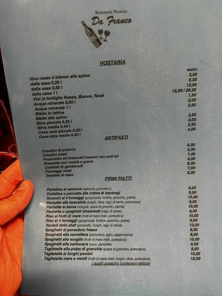 Menu_Ristorante Pizzeria Da Franco_Novoli_image_2