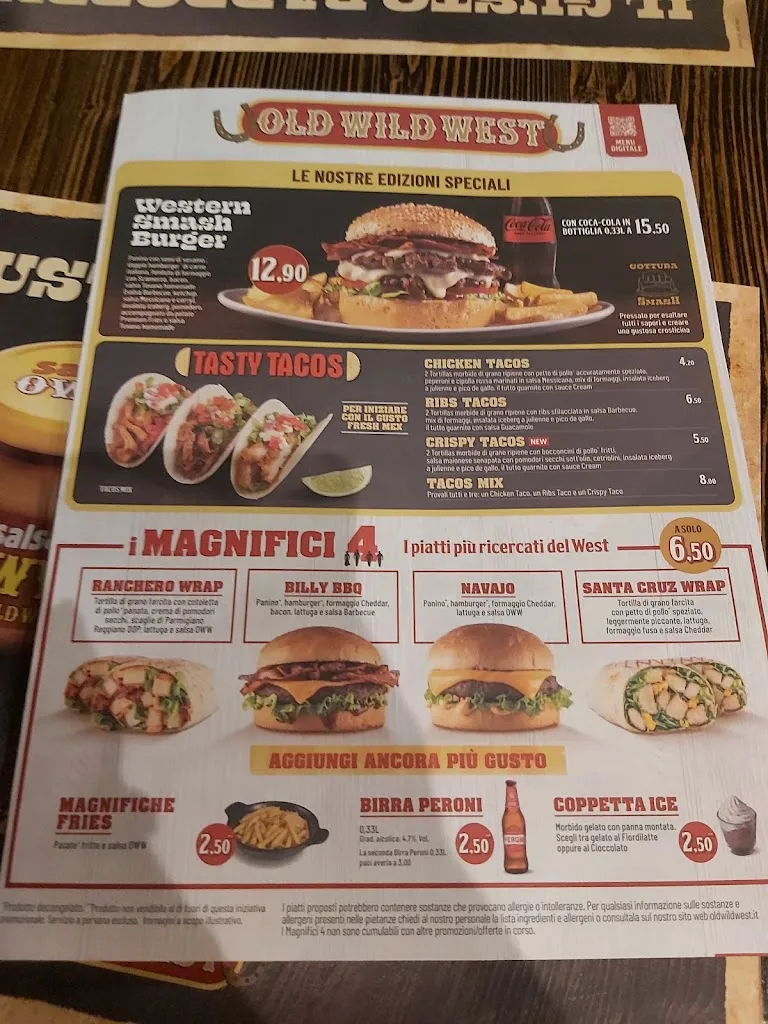 Menu_Old Wild West - Corciano_Chiugiana-La Commenda_image_3