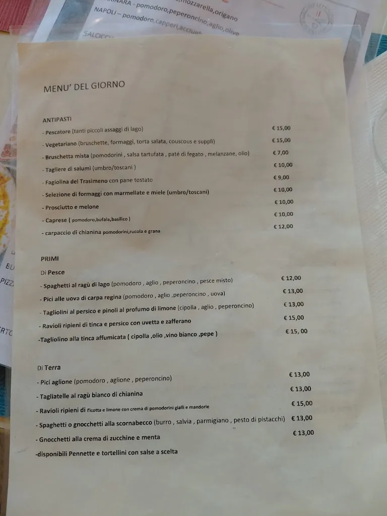 Menu_Ristorante La Capannina_Castiglione del Lago_image_1