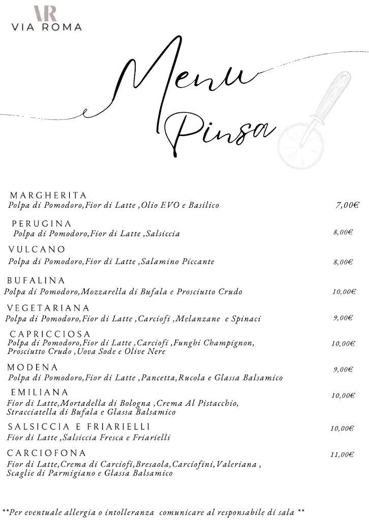 Menu_Via Roma - Ristorante e Pizzeria a Castiglione del Lago_Castiglione del Lago_image_1