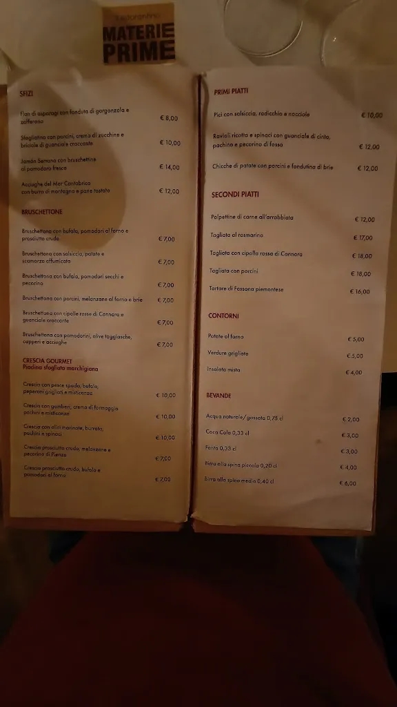 Menu_Il Ristorantino Materie Prime_Città di Castello_image_4