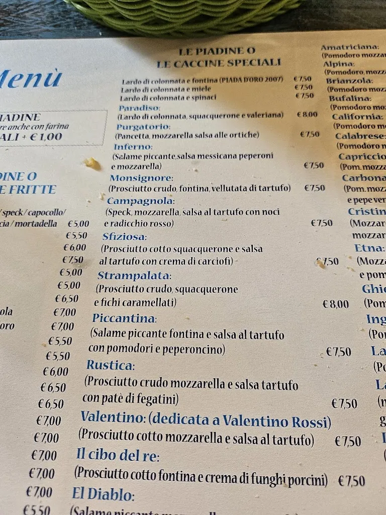 Menu_Piadineria Vecchia Rimini -Taberna Sangiovese_Città di Castello_image_3