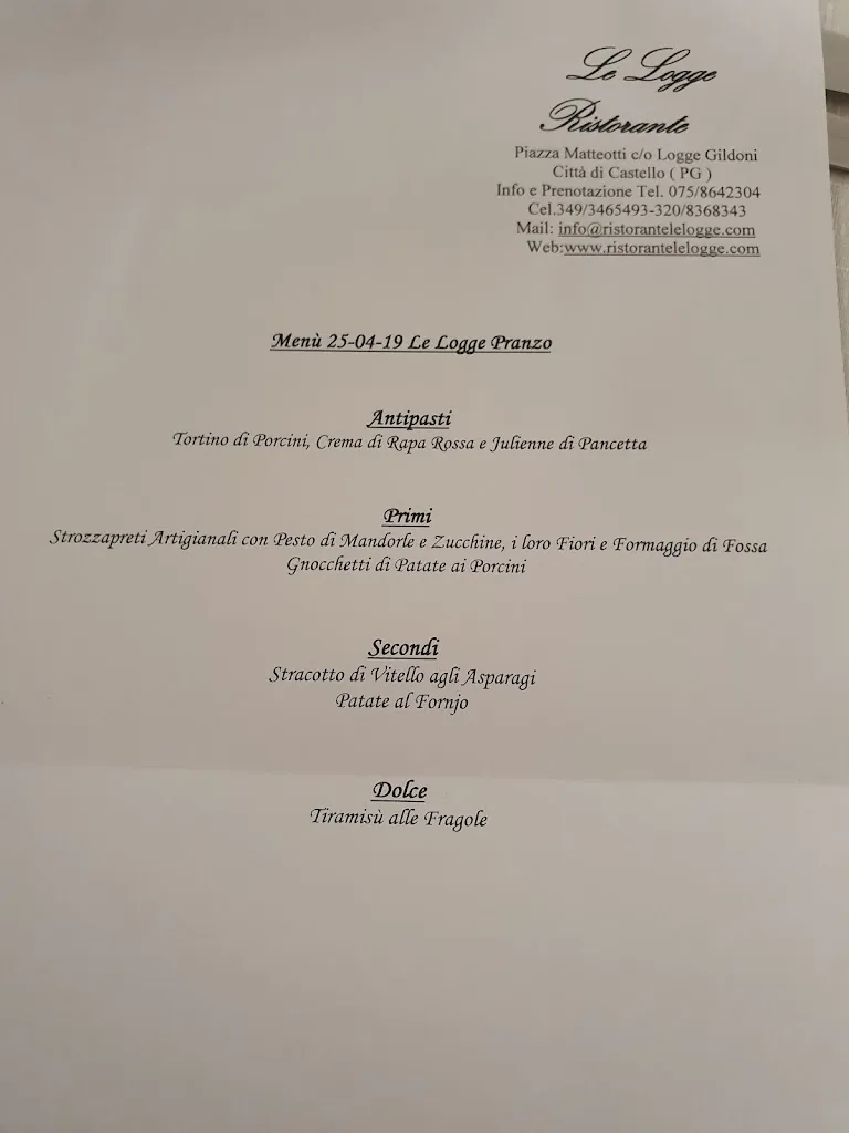 Menu_Ristorante Le Logge_Città di Castello_immagine_1
