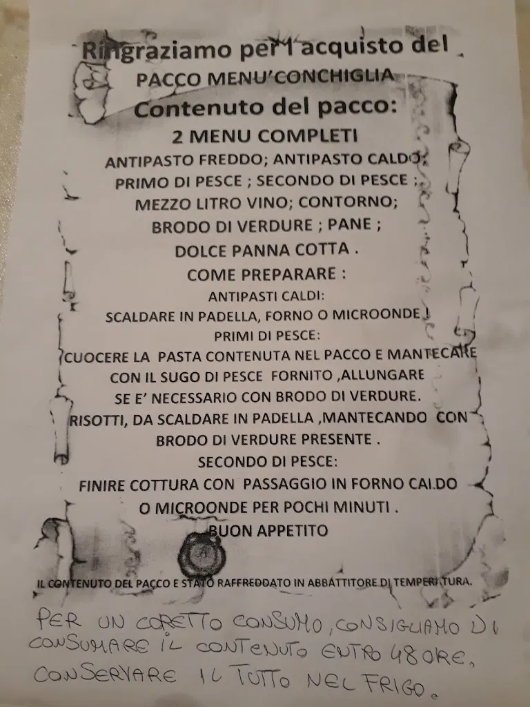 Menu_Ristorante trattoria La Conchiglia_Fossato di Vico_immagine_1