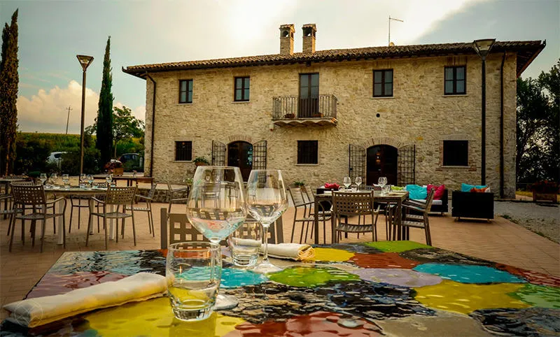 The Casale Pisciarello restaurant in Massa Martana