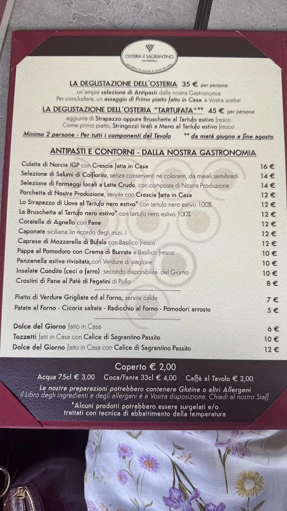 Menu_Osteria il Sagrantino Montefalco_Montefalco_image_2