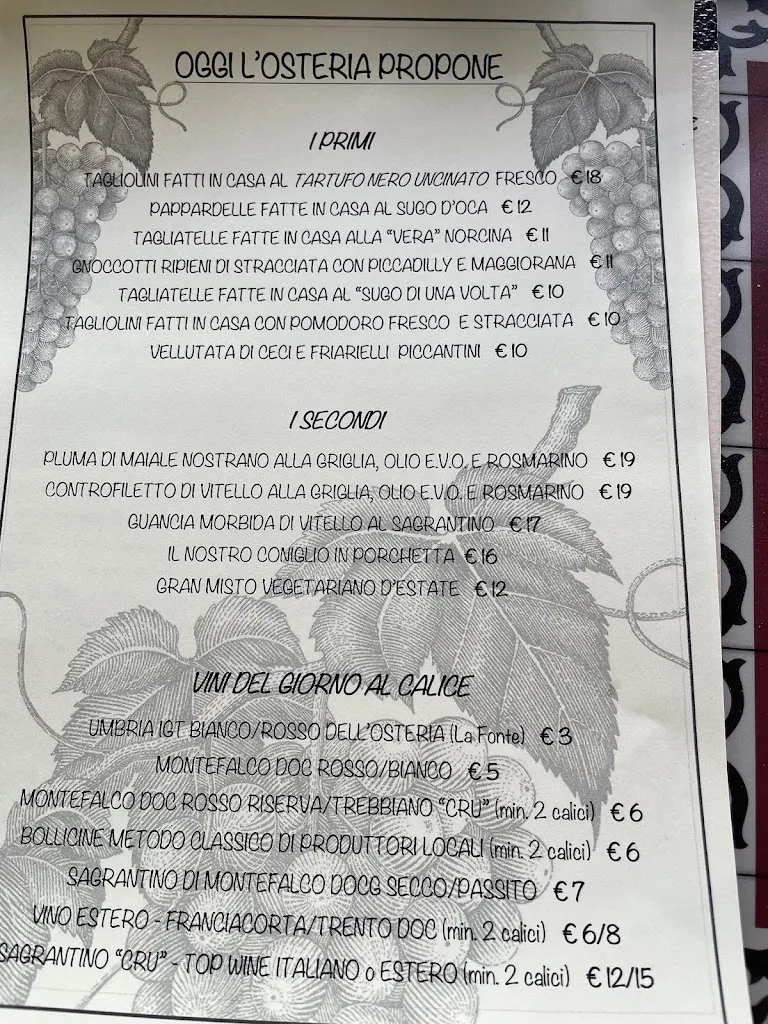 Menu_Osteria il Sagrantino Montefalco_Montefalco_image_4