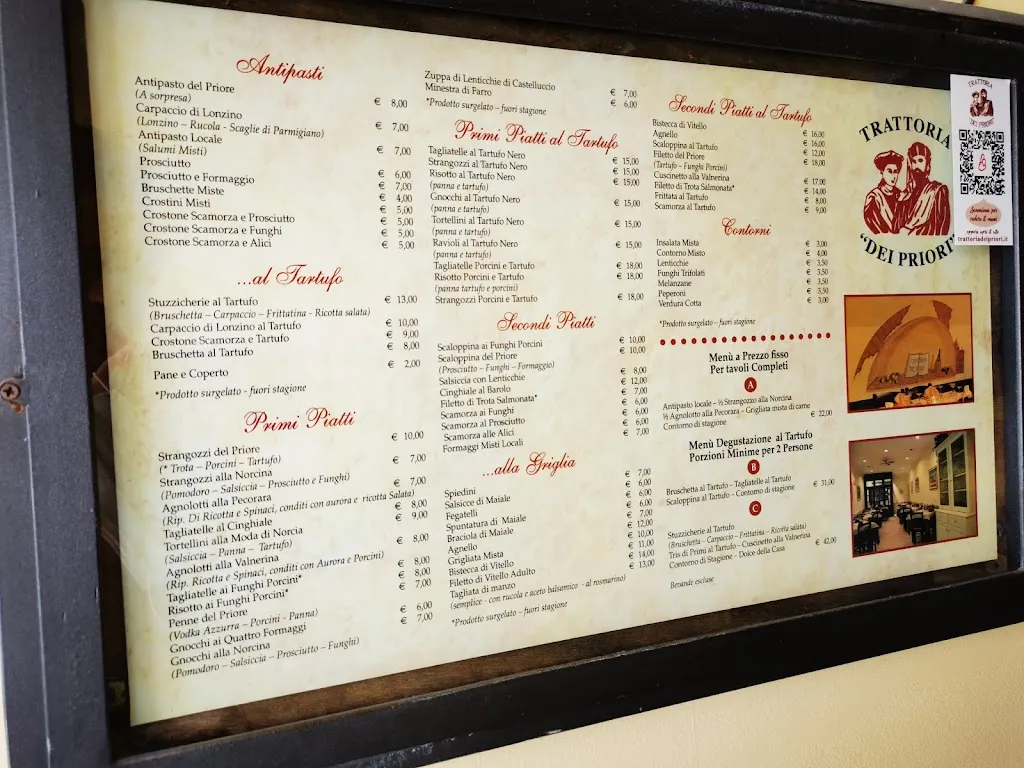 Menu_Restaurant Trattoria Dei Priori_Norcia_image_4