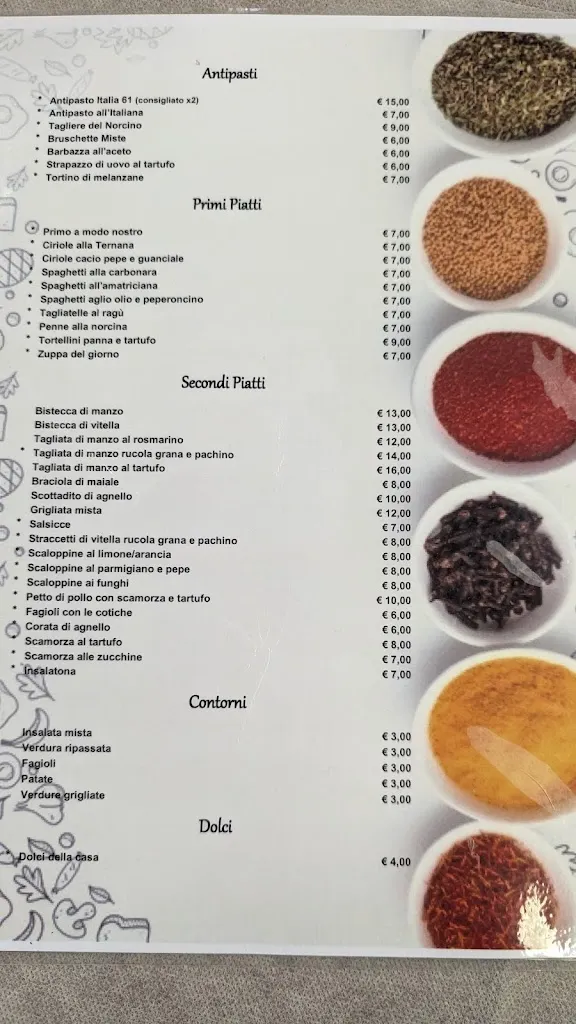 Menu_Trattoria Italia 61_Narni_image_1