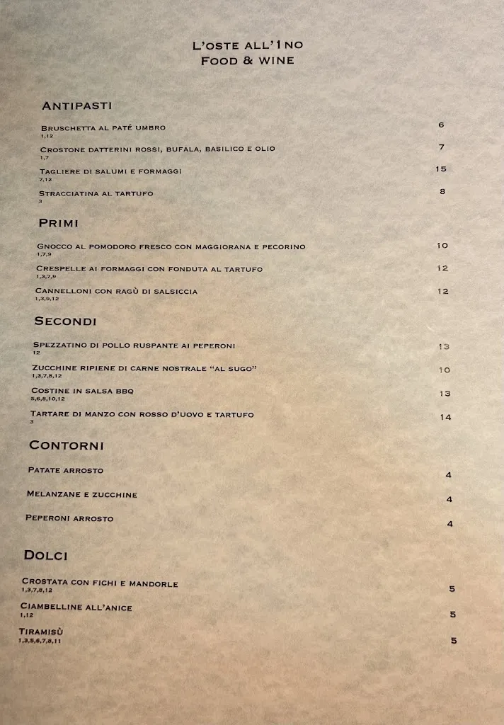 Menu_L'Oste all'Uno - Food & Wine_Narni_image_1