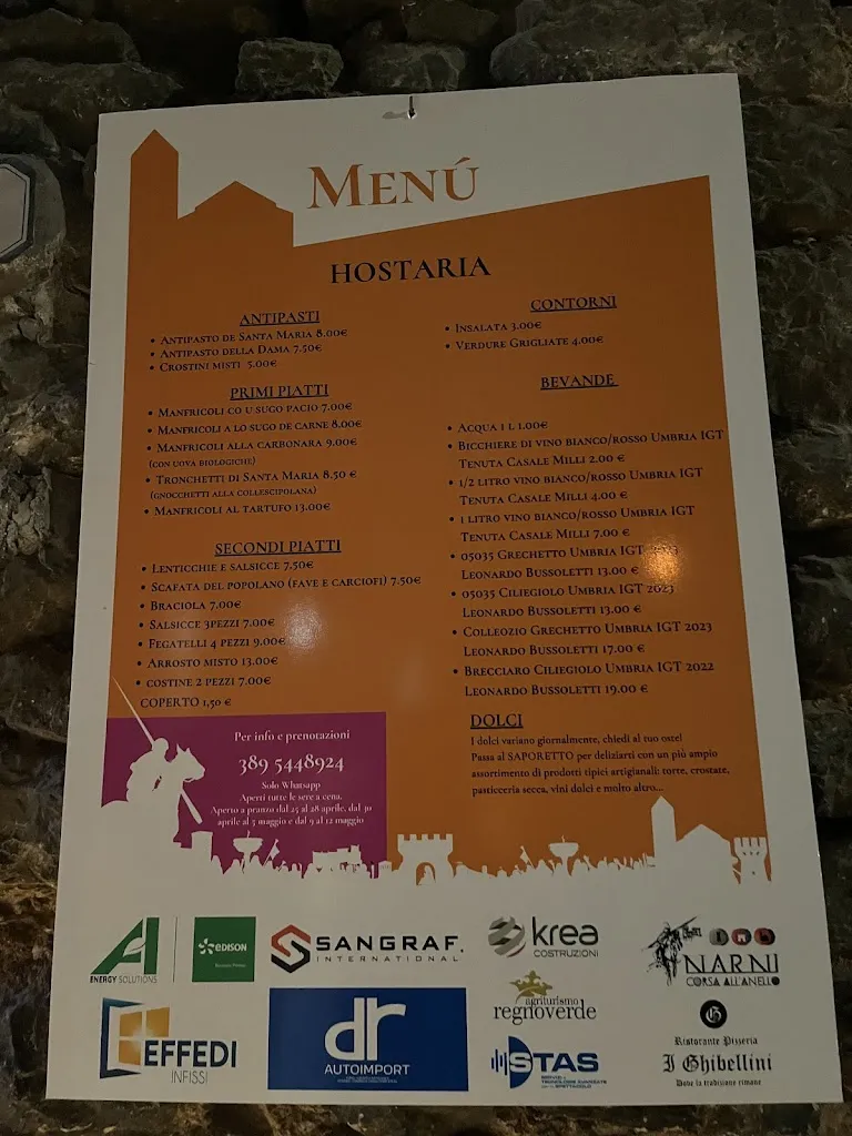 Menu_Osteria di Santa Maria _Narni_image_1