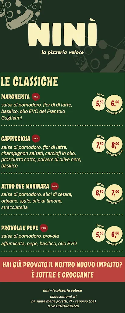 Menu_Ninì - la pizzeria veloce_Noicattaro_image_1