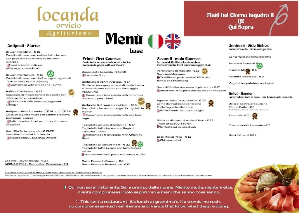 Menu_Locanda Orvieto Agriturismo Ristorante_Orvieto Scalo_image_1