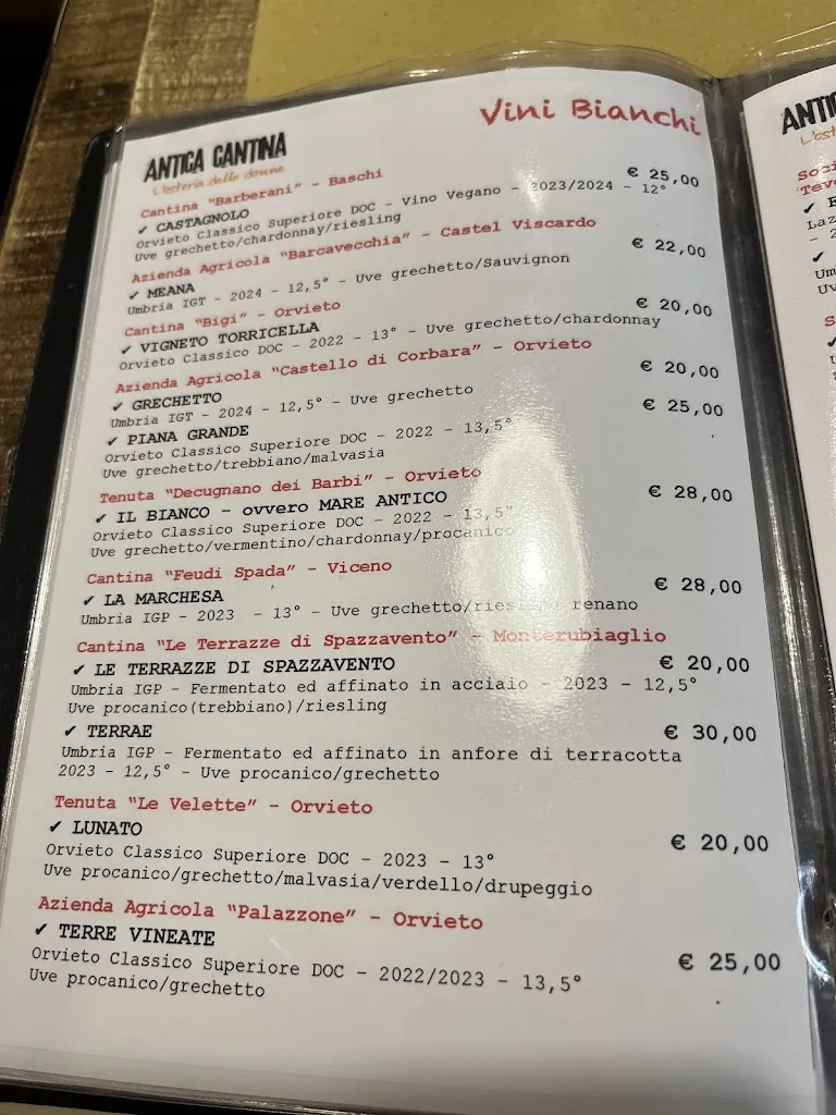 Menu_Antica Cantina_Orvieto Scalo_image_1