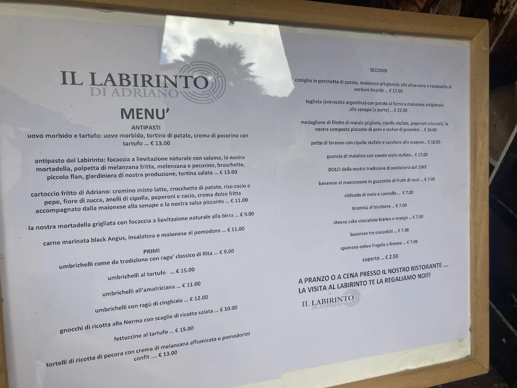 Menu_Labirinto Di Adriano_Orvieto Scalo_immagine_2