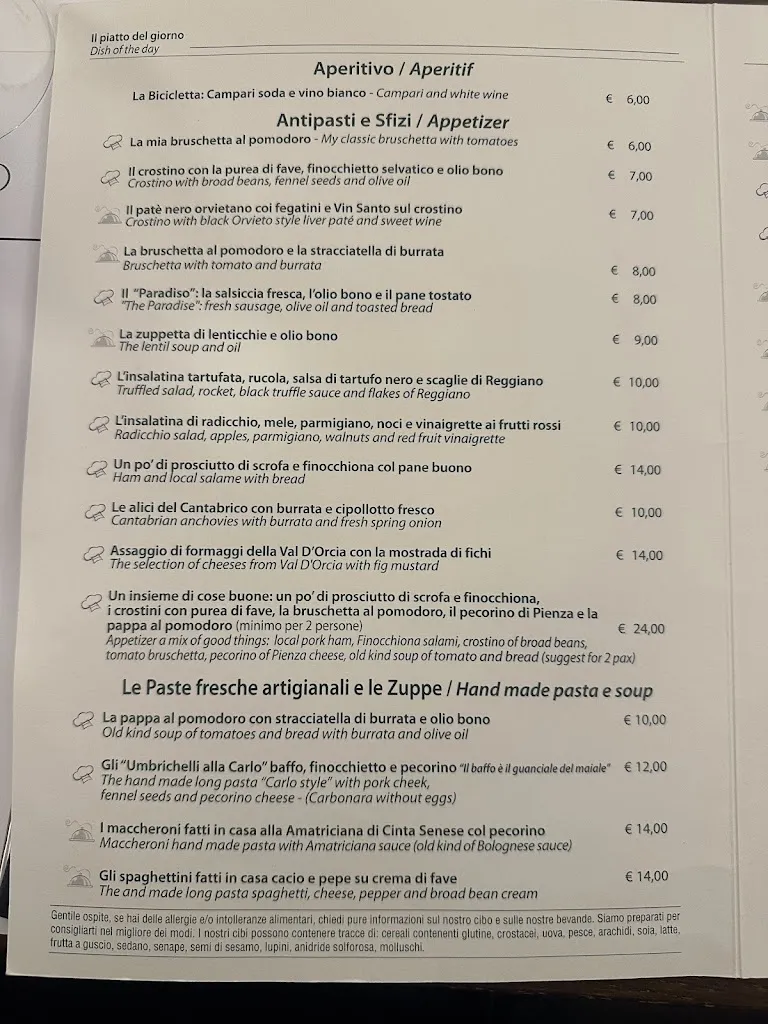 Menu_Trattoria Da Carlo_Orvieto_image_1